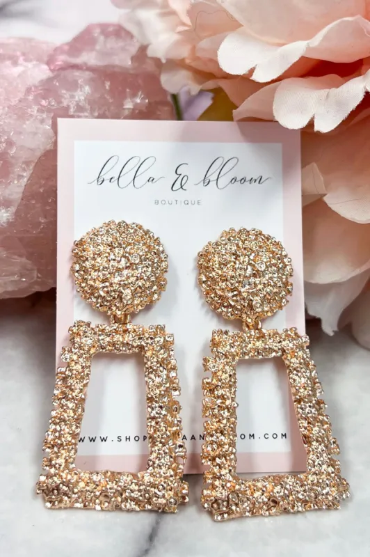 Athena Earrings: Gold sold by Bella and Bloom