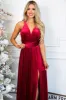 Classic Wrap Maxi Dress: Burgundy VELVET sold by Bella and Bloom
