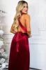 Classic Wrap Maxi Dress: Burgundy VELVET sold by Bella and Bloom