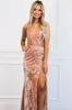 By Your Side Sparkly Formal Dress: Rose Gold sold by Bella and Bloom