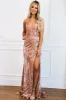By Your Side Sparkly Formal Dress: Rose Gold sold by Bella and Bloom