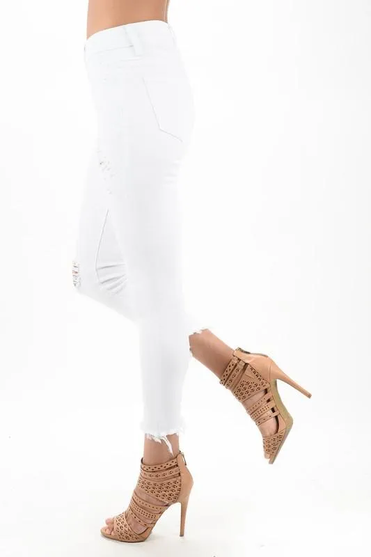 Adelyn Distressed KanCan Denim: White sold by Bella and Bloom product image thumbnail 3