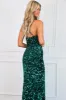 Simply Lovestruck Sequin Maxi Dress: Emerald sold by Bella and Bloom