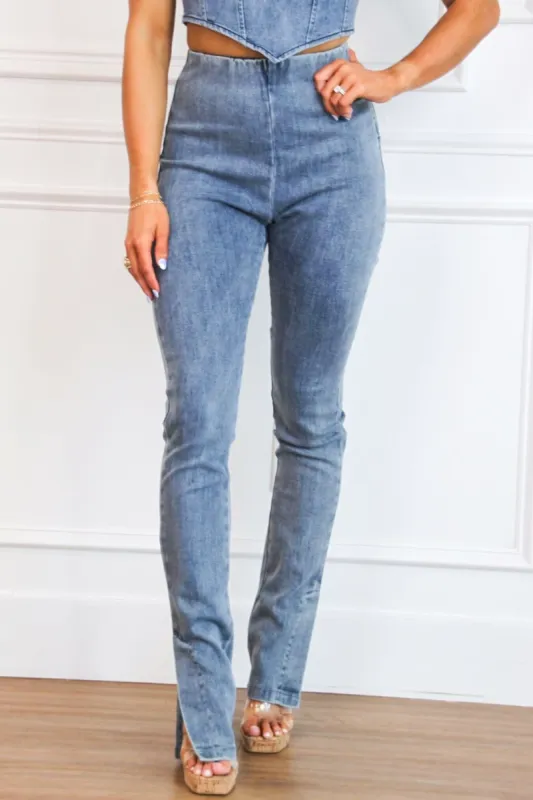 Denim Chic High Waisted PANTS: Medium Wash sold by Bella and Bloom