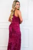 Eclipse Sequin Maxi Dress: Magenta sold by Bella and Bloom