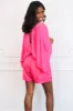 Jade Satin Kimono Sleeve Romper: Fuchsia sold by Bella and Bloom
