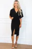 Blakely Knot Midi Dress: Black sold by Bella and Bloom