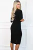 Blakely Knot Midi Dress: Black sold by Bella and Bloom