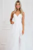 Grace Tulle Lace Slit Wedding Dress: White sold by Bella and Bloom