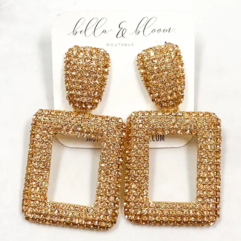 Glam Gal Earrings: Gold/Rose Gold sold by Bella and Bloom