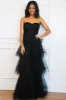 Fairytale State of Mind Tiered Tulle Maxi Dress: Black sold by Bella and Bloom