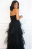Fairytale State of Mind Tiered Tulle Maxi Dress: Black sold by Bella and Bloom