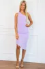 Ready For the Spotlight One Shoulder Midi Dress: Lavender sold by Bella and Bloom