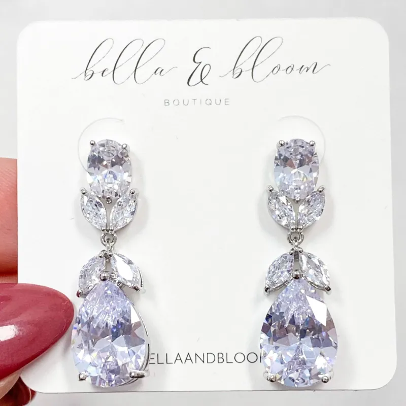 Down the Aisle Earrings: Silver sold by Bella and Bloom
