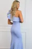 Stop and Stare One Shoulder Slit Formal Dress: Periwinkle Blue sold by Bella and Bloom
