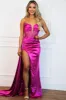 Alexia Embellished Bustier Formal Dress: Fuchsia sold by Bella and Bloom