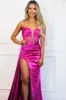 Alexia Embellished Bustier Formal Dress: Fuchsia sold by Bella and Bloom