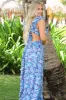 Got the Blues Open Back Floral Maxi Dress: Blue Multi sold by Bella and Bloom