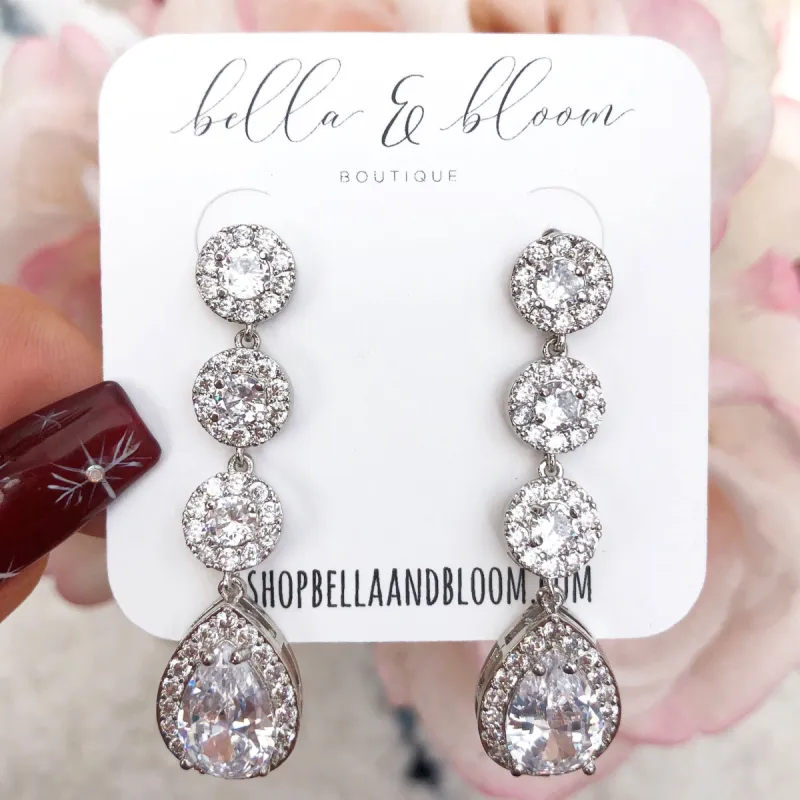 RESTOCK: Here Comes the Bride Earrings: Silver sold by Bella and Bloom