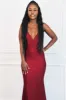 Right Into Your Love Backless Maxi Dress: Burgundy sold by Bella and Bloom