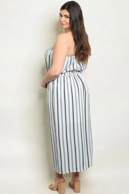 Happier Days Jumpsuit: White/Navy sold by Bella and Bloom product image thumbnail 2