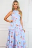 Giving Me Butterflies Floral Wrap Maxi Dress: Light Blue Multi sold by Bella and Bloom