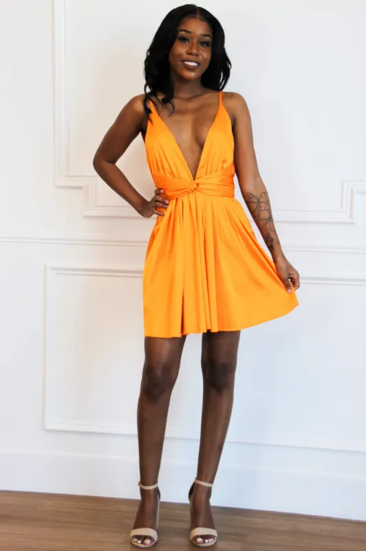 In Any Event Dress: Tangerine sold by Bella and Bloom