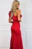 Stop and Stare One Shoulder Slit Formal Dress: Red sold by Bella and Bloom