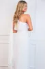 Athena One Shoulder Cape Sleeve Maxi Dress: White sold by Bella and Bloom