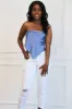 Right on Trend Bandana Crop Top: Indigo sold by Bella and Bloom