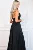 Ella Satin Slit Formal Dress: Black sold by Bella and Bloom