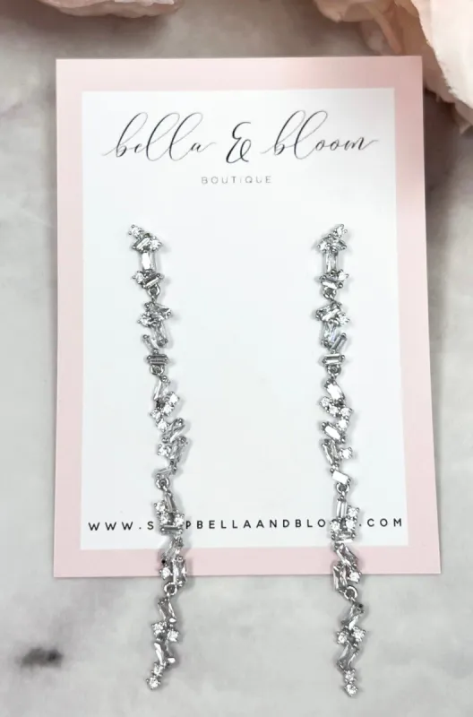 Sweet Nothings Drop Earrings: Silver sold by Bella and Bloom
