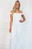 Love You Still Off Shoulder Sequin Jumpsuit: White sold by Bella and Bloom