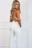 Dream Come True Wrap Sequin Jumpsuit: White sold by Bella and Bloom