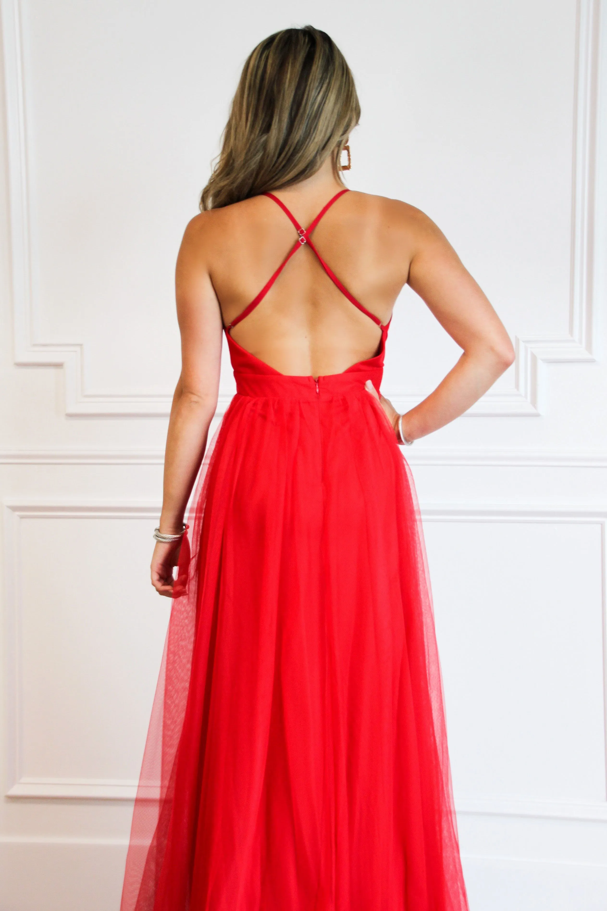 Forever Love Maxi Dress: Red sold by Bella and Bloom product image thumbnail 2
