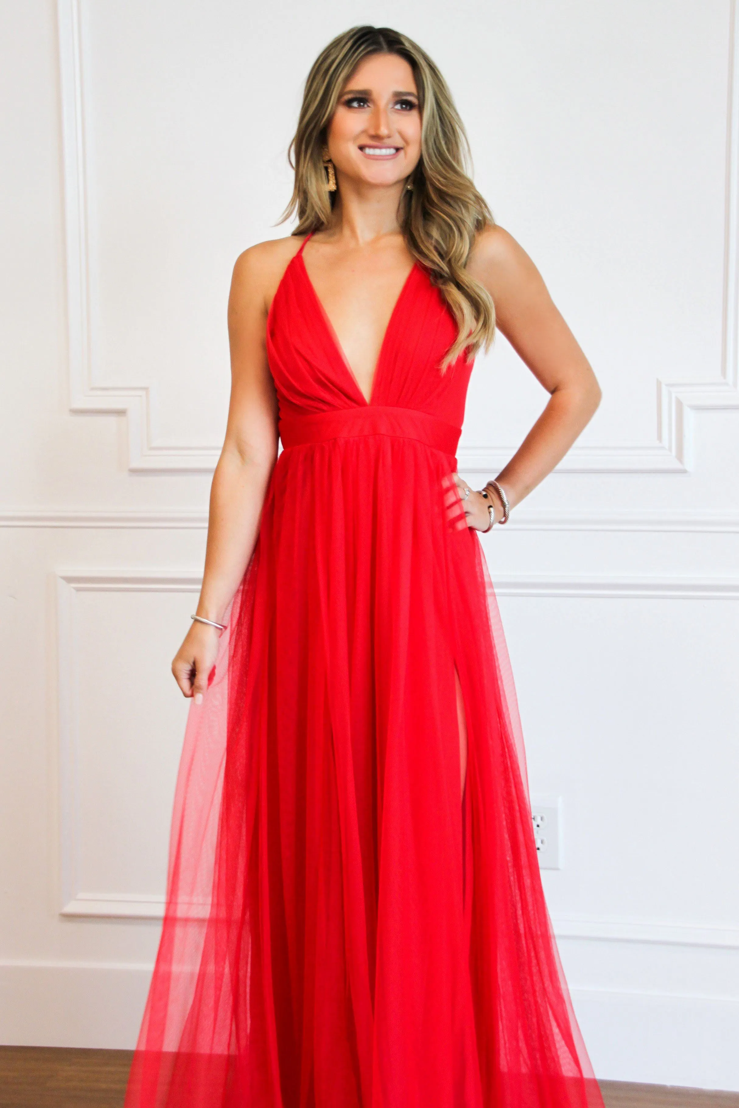 Forever Love Maxi Dress: Red sold by Bella and Bloom product image thumbnail 3