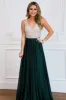 Elegant Affair Beaded Maxi Dress: Emerald sold by Bella and Bloom