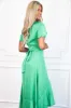 Amalfi Coast Satin Maxi Dress: Kelly Green sold by Bella and Bloom