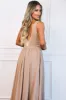 Elegant Affair Beaded Formal Dress: Taupe sold by Bella and Bloom