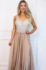 Elegant Affair Beaded Formal Dress: Taupe sold by Bella and Bloom