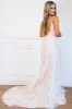 Love is in the Air Lace Backless Wedding Dress: Ivory/Champagne sold by Bella and Bloom