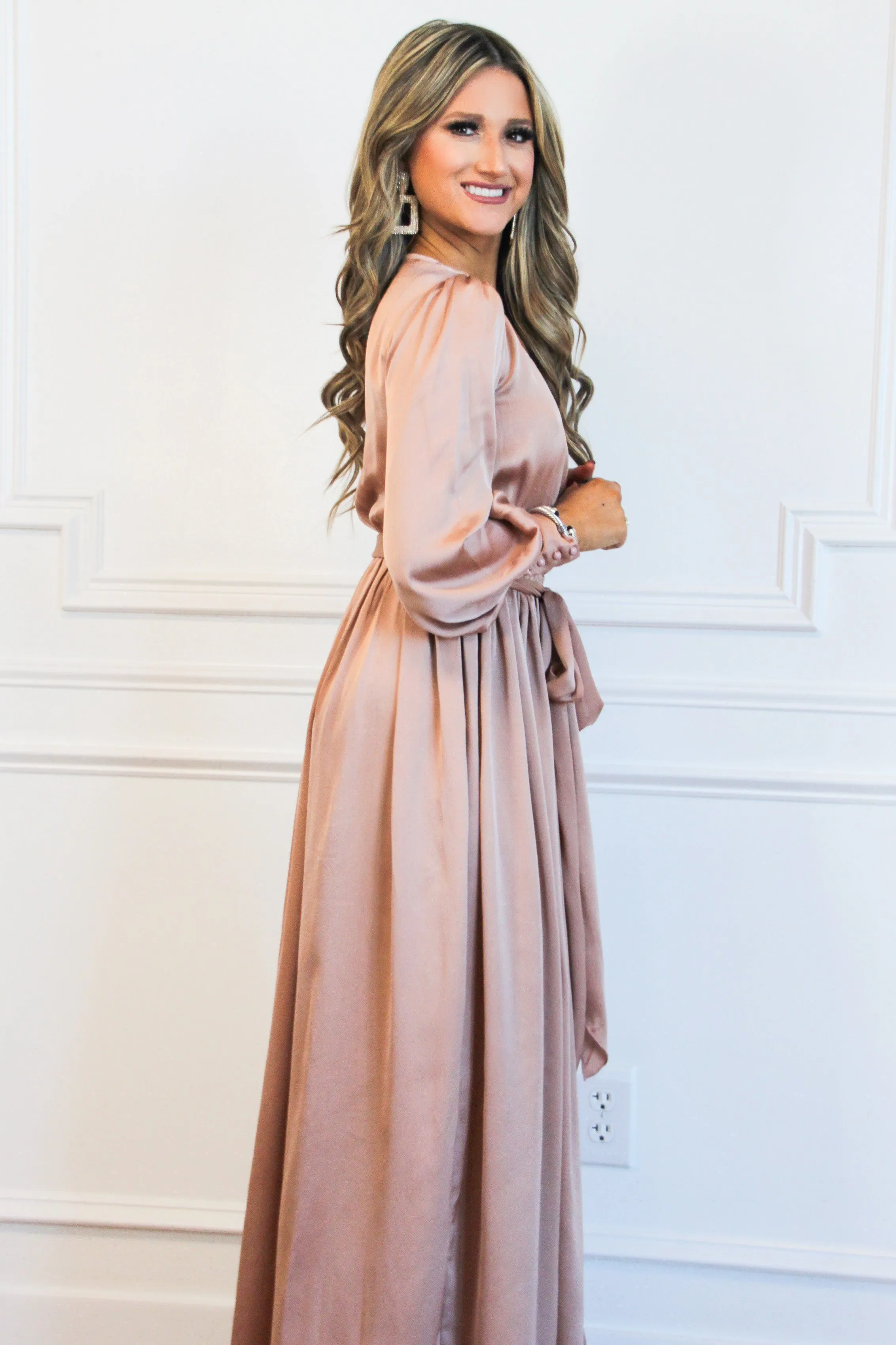 Winter Beauty Maxi Dress: Rose Gold sold by Bella and Bloom product image thumbnail 3