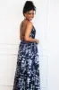 Maya Sequin Open Back Maxi Dress: Navy sold by Bella and Bloom
