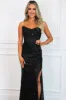 Marilyn Sequin Bustier Formal Dress: Black sold by Bella and Bloom