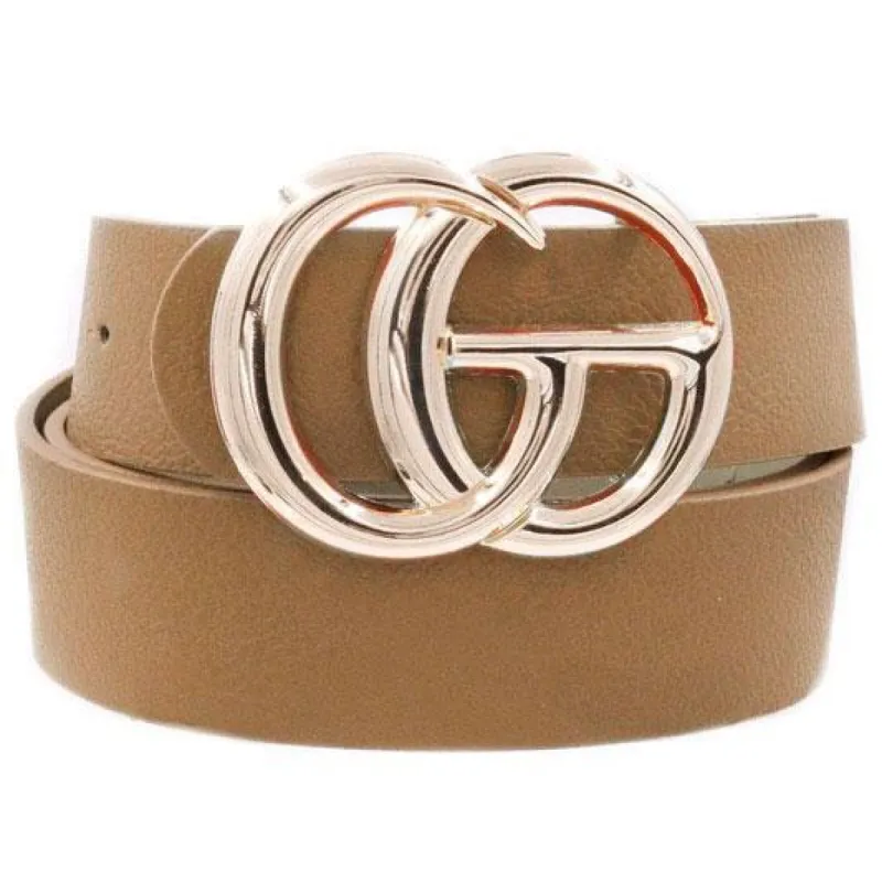RESTOCK: Label Lover Belt: Taupe sold by Bella and Bloom
