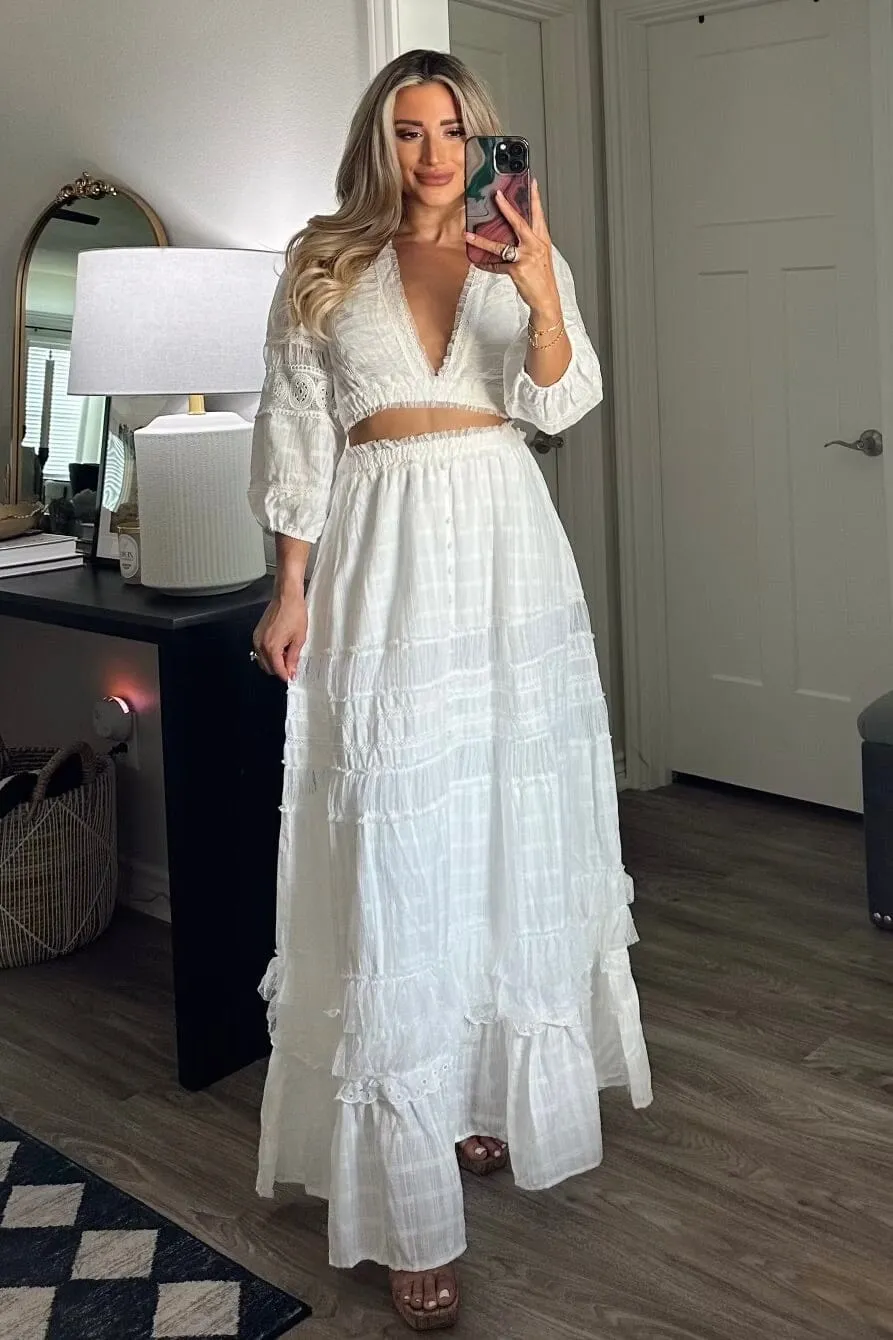 Tatum Two Piece Set: White sold by Bella and Bloom