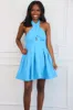 5th Avenue Halter Dress: Ocean Blue sold by Bella and Bloom
