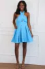 5th Avenue Halter Dress: Ocean Blue sold by Bella and Bloom