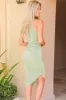 Ready For the Spotlight One Shoulder Midi Dress: Sage sold by Bella and Bloom
