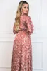 Wild About You Satin Cutout Maxi Dress: RUST/IVORY sold by Bella and Bloom